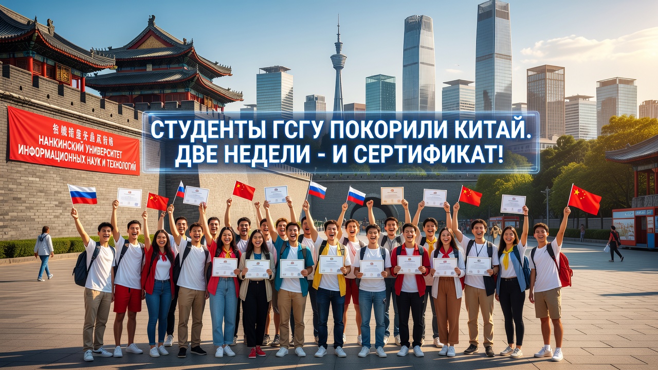 Студенты ГСГУ покорили Китай. Две недели - и сертификат!